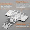 hot! 20pcs Reusable Barbecue Skewers Stainless Steel Bbq Camping Forks Kitchen Accessories Tools