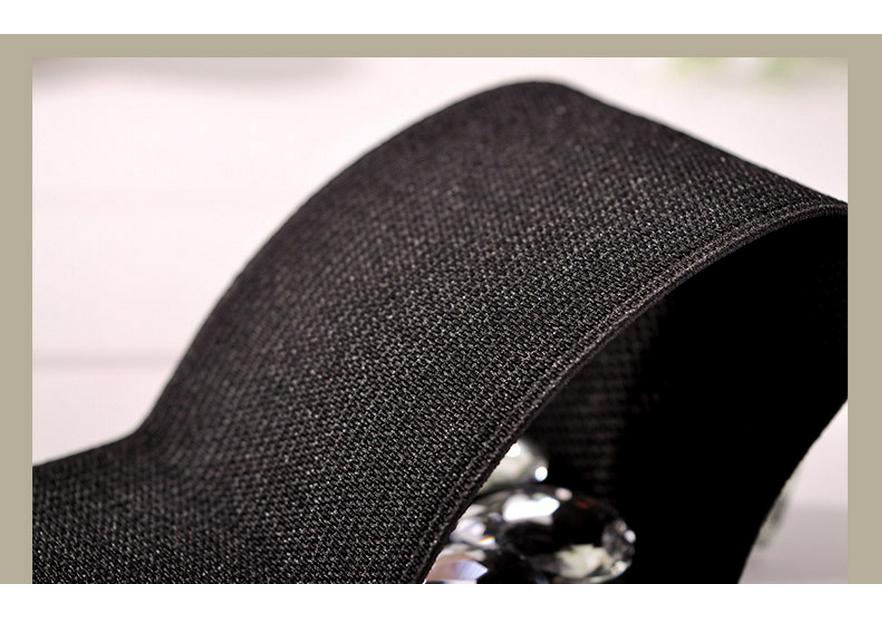 Autumn Winter Women's Rhinestone Elastic Waist Leather Belt with Skirt Decoration and Down Jacket Waistband.