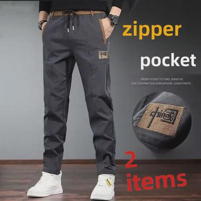 Ανδρικό Λεπτό Καθημερινό Παντελόνι Παγομετάξι Κορεατικού Στυλ - Ανοιξιάτικο/Φθινοπωρινό Ίσιο Αθλητικό Παντελόνι, Μοντέρνο Όλο-Συνδυάζεται, Ολόσωμη Φόρμα Μεγάλο Μέγεθος.