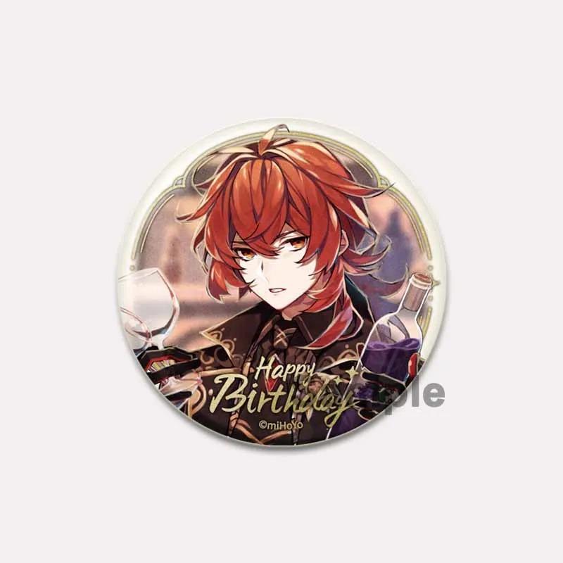 32/44/58mm Genshin Impact Tinplate Pin rotund desene animate Snap-in Brose pentru rucsac Cothes Accesorii Joc Anime Collection Badge Decorare
