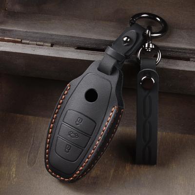 Leather Key Case for Old Volkswagen Touareg 13/14/15/16/17 Models