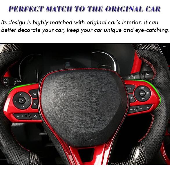 BOYOUS 3PCS ABS Molding Trim Sticker Cover Auto Accessories Interior Decoration for Toyota RAV4 2019 2020 2021 2022 2023 2024 2025, Not Fit Rav4