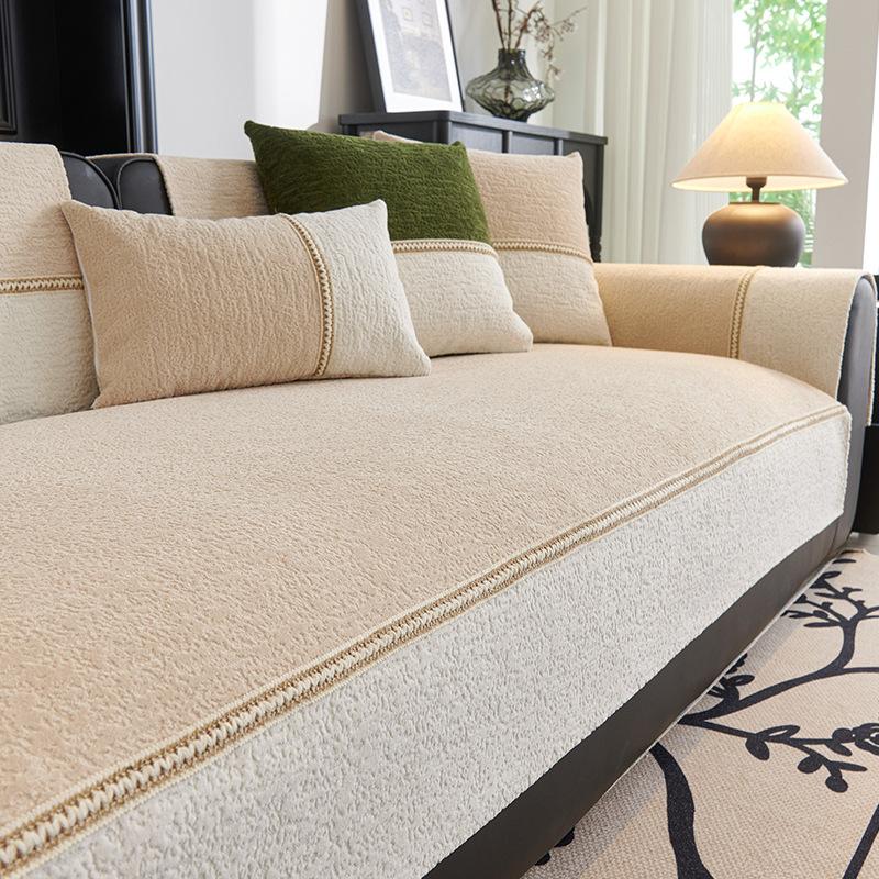 Texture Sense  New Chenille Sofa Cushion Four Seasons Universal Splicing Sofa Seat Cushion Anti-Cat Scratch Cross-Border Special Supply