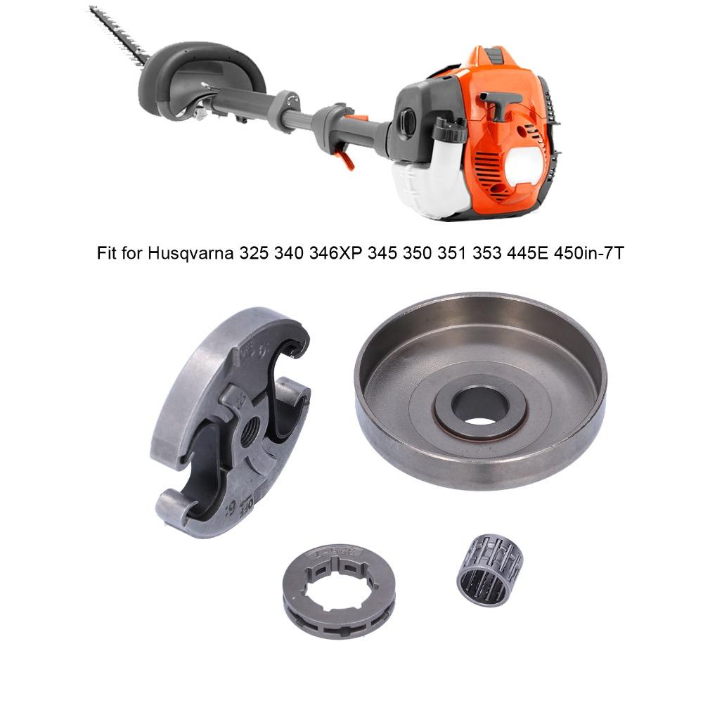 Kit de piñón de llanta plateado oscuro para Husqvarna 325 340 346XP 345 350 351 353 445E 450in-7T