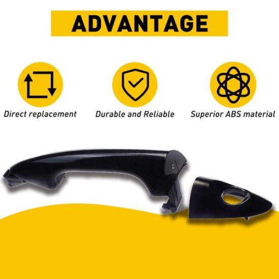 2012-2016 Accent Fit Hyundai Door Exterior Handle Driver F Primed Front Plastic