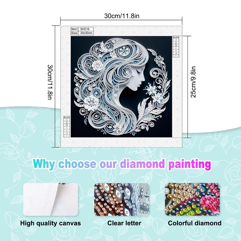 Spezielle Form Diamond Art Malsets für Erwachsene und Anfänger, DIY schöne Diamond Art Malerei für Heimwanddekoration Geschenke