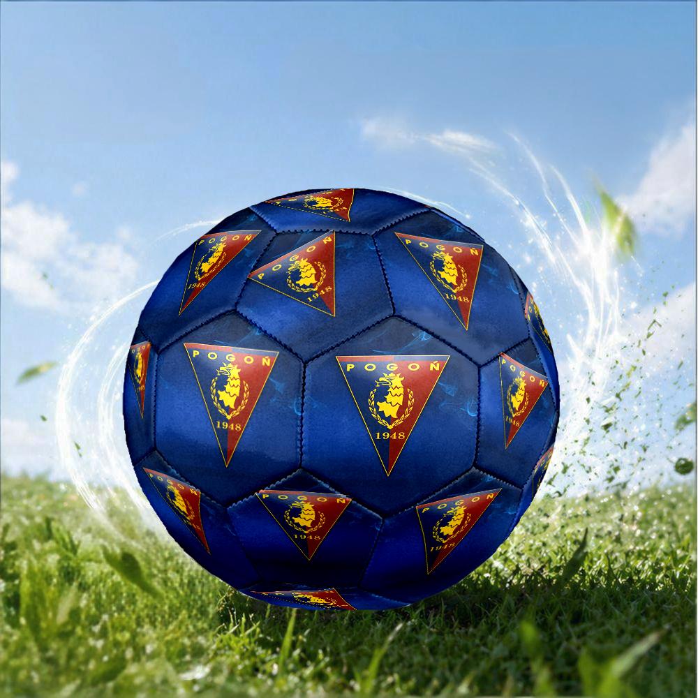 Pogon Emblem Design Size 5 Soccer Ball,Indoor/Outdoor Suitable for Training Matches Tournaments Practice Games Perfect Gift for Fan
