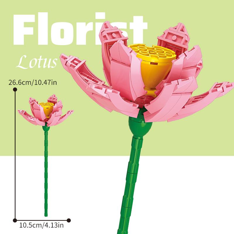 Simulated Immortal Flower Microparticle Building Block Flower Assembly Bouquet Children's Toy Decoration Creative Girl Valentine