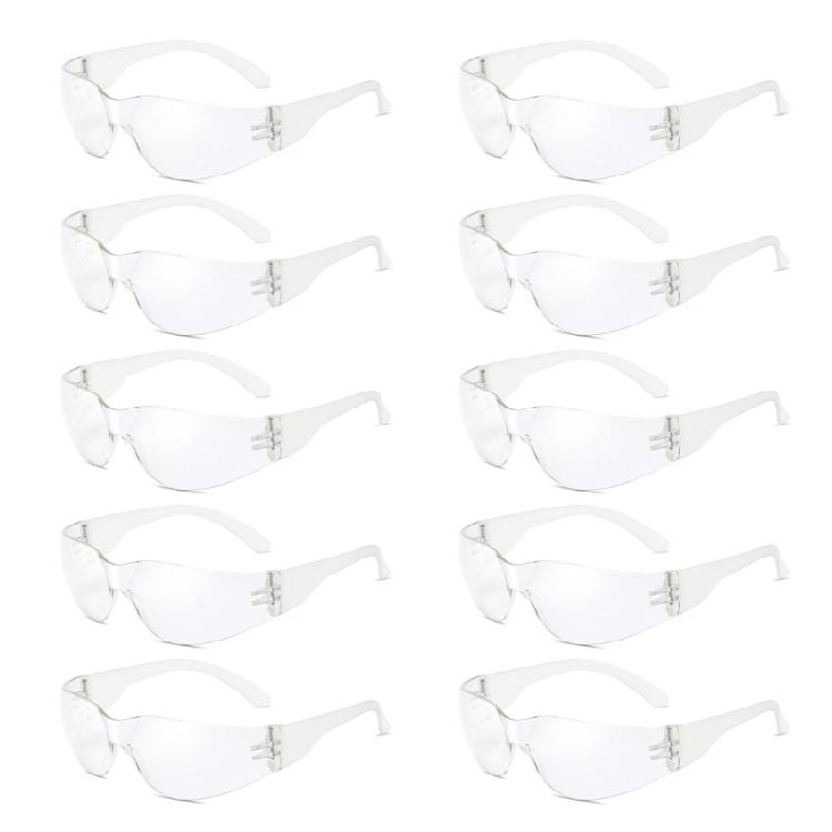 10Pcs Kids Safety Glasses Impact Resistant Protective Goggles Clear Lens Eyewear for Science/School/Landscaping