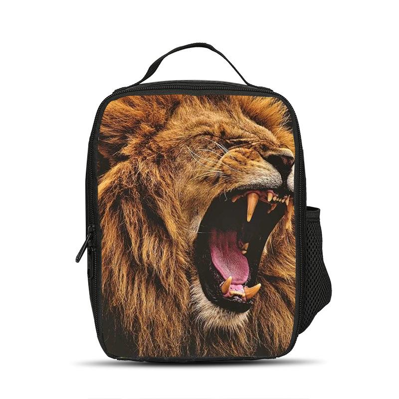 Lion Ice Bag Lunch Bag Versatile Cartoon Large Capacity Strong Performance Best Gift for Boy or Girl School Birthday