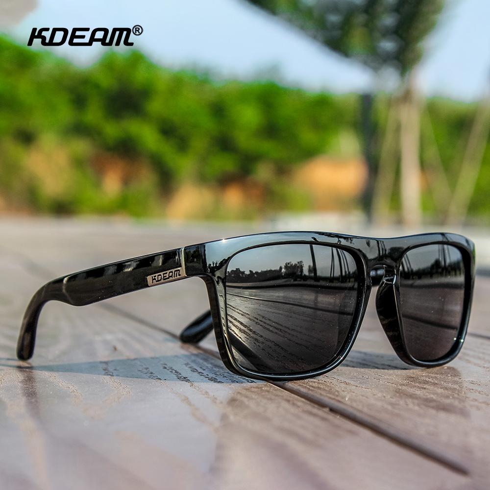 KDEAM Legend Square Sunglasses Polarized Lens For Men Women Outdoor Sports Fishing Mountaineering Sun Glasses With Brand Box 4