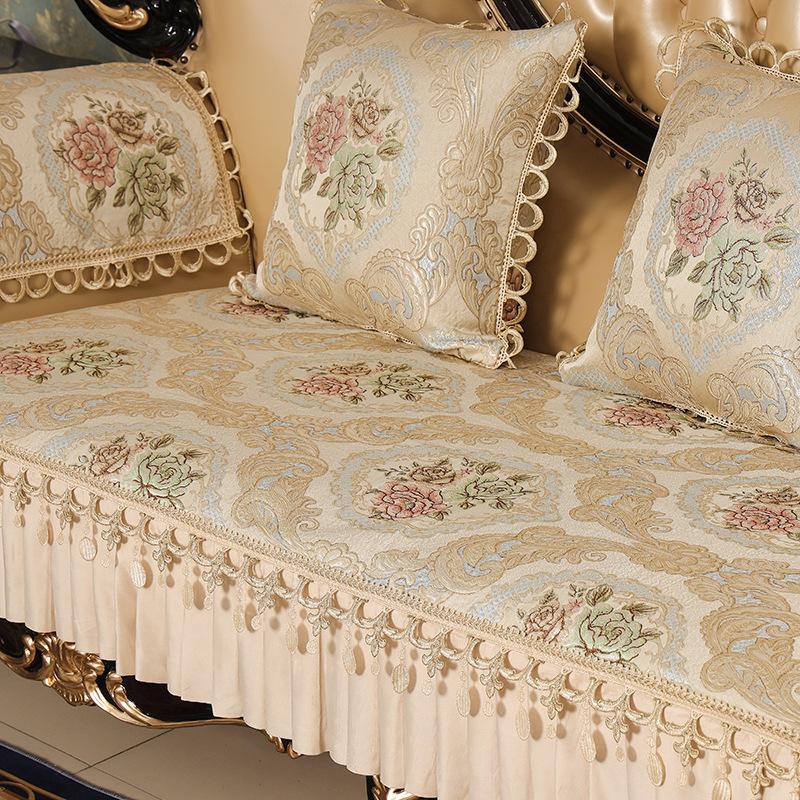 

Европейский Чехол на Подушку для Дивана Нескользящий, Роскошная Кожа Принцессы Подушка для Сиденья, Американская Универсальная Ткань для Четырех Сезонов 70*180cm жёлтый