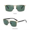 2026 Men's European & American Fashion Square Frame Polarized Sunglasses - Outdoor Driving & Sun Protection