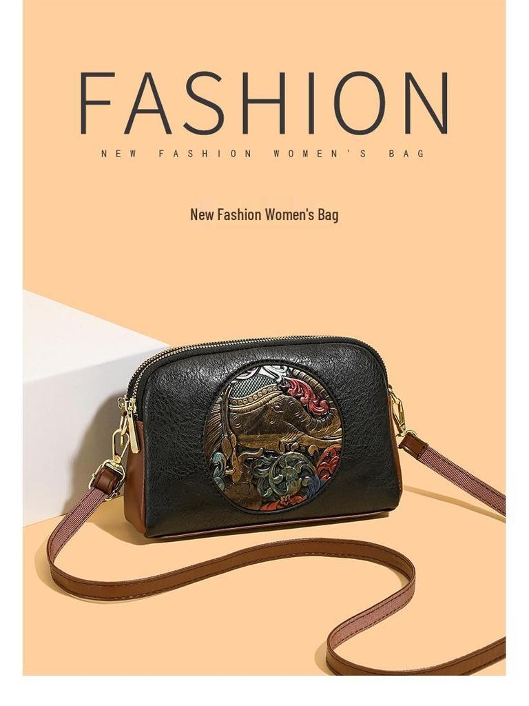 2025 Autumn Retro Minimalist Chinese-Style Handbag: Women's Trendy Small Square Crossbody Bag