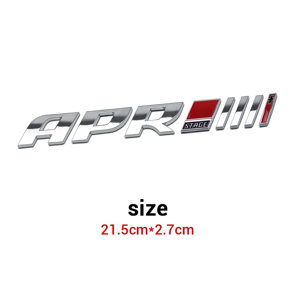 AABIN1 Emblema 3D in ABS APR Stage III Adesivo Decorativo per Carrozzeria e Bagagliaio per Volkswagen Vw T5 Cc Scirocco Tiguan Mk2 Polo 6R Jetta Mk6 Gti Golf