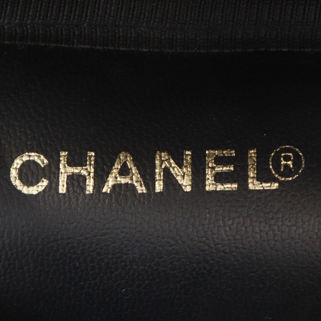 Chanel COCO Mark Vanity A01998 Black Caviar Skin Women Used
