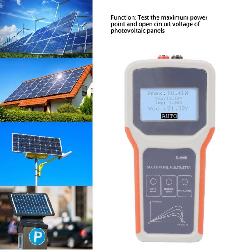 Upgraded LCD Solar Panel Multimeter Multifunctional LCD Solar PV Panel MPPT Tester With Backlight For Photovoltaic Panel