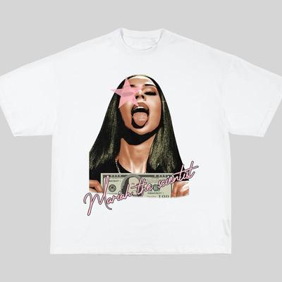 “Camiseta Rosa Mariah Science Star Estilosa Combina com Tênis para um Look Urbano Ousado” Camiseta Unissex