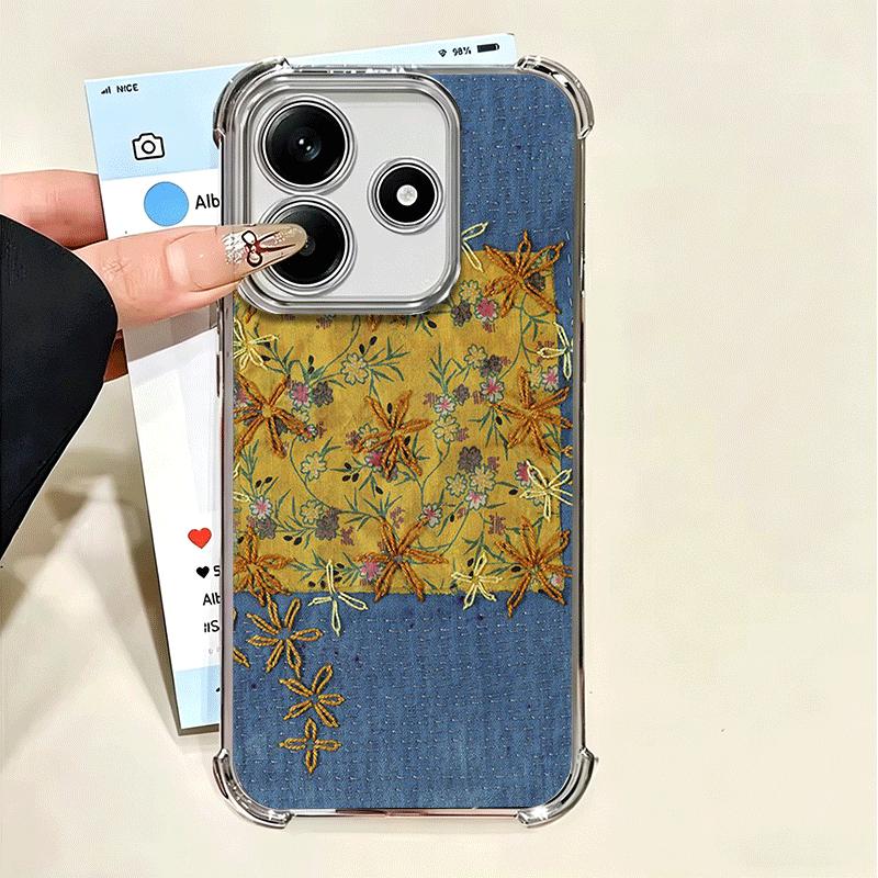 Retro Denim Pattern Soft Phone Case For Xiaomi Poco X7 X8 Pro Max X6 X5 X3 F8 Ultra F7 M8 M7 M5S Redmi 15C 15A 15 14C 13C 12C 13