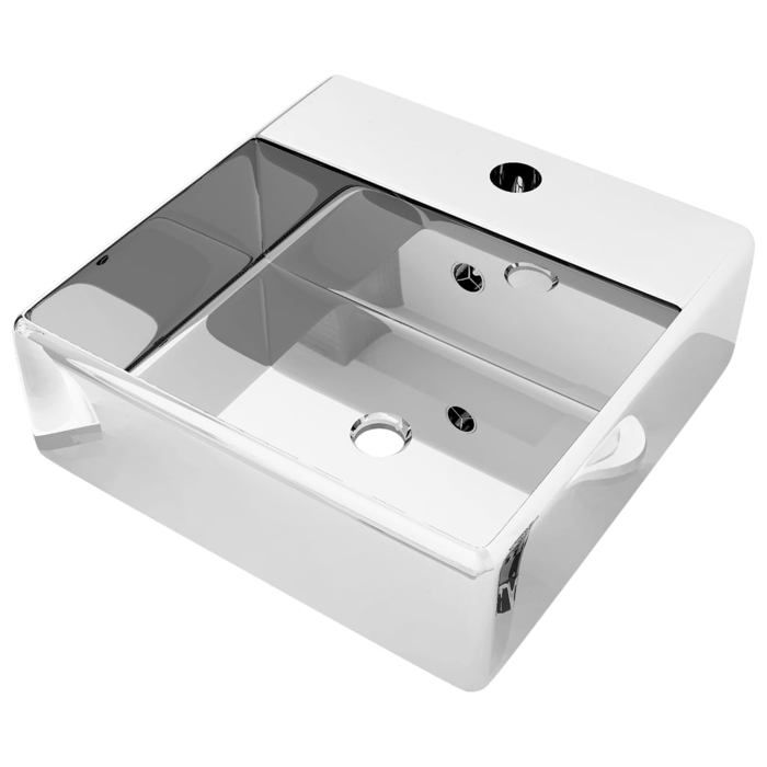 VidaXL Lavabo avec Trop-Plein Lave-Mains Vasque à Poser Vasque à Monter Salle de Bain Intérieur Salle d'Eau Cabine de 143477