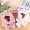 Faux Fur Baby Bear Plush Hat Winter Ear Protection Hats Cute One-Piece Hat Scarf  Kids