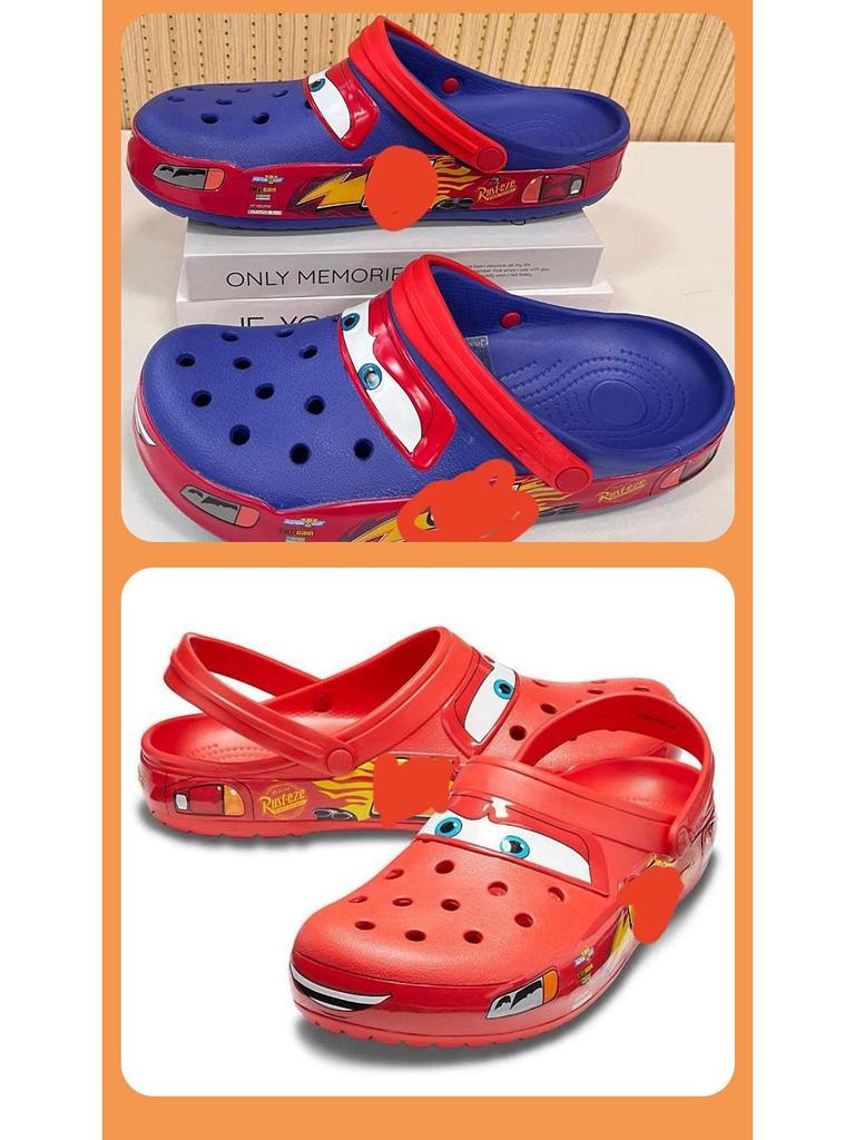 Unisex Crocs X McQueen Car Clogs: Breathable Casual Summer Beach Style