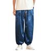 Chinese Men's Dragon Pattern Wide-Leg Bloomers - Loose Fit, Plus Size, Trendy Casual Pants