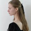 essential ribbon line scrunch - black