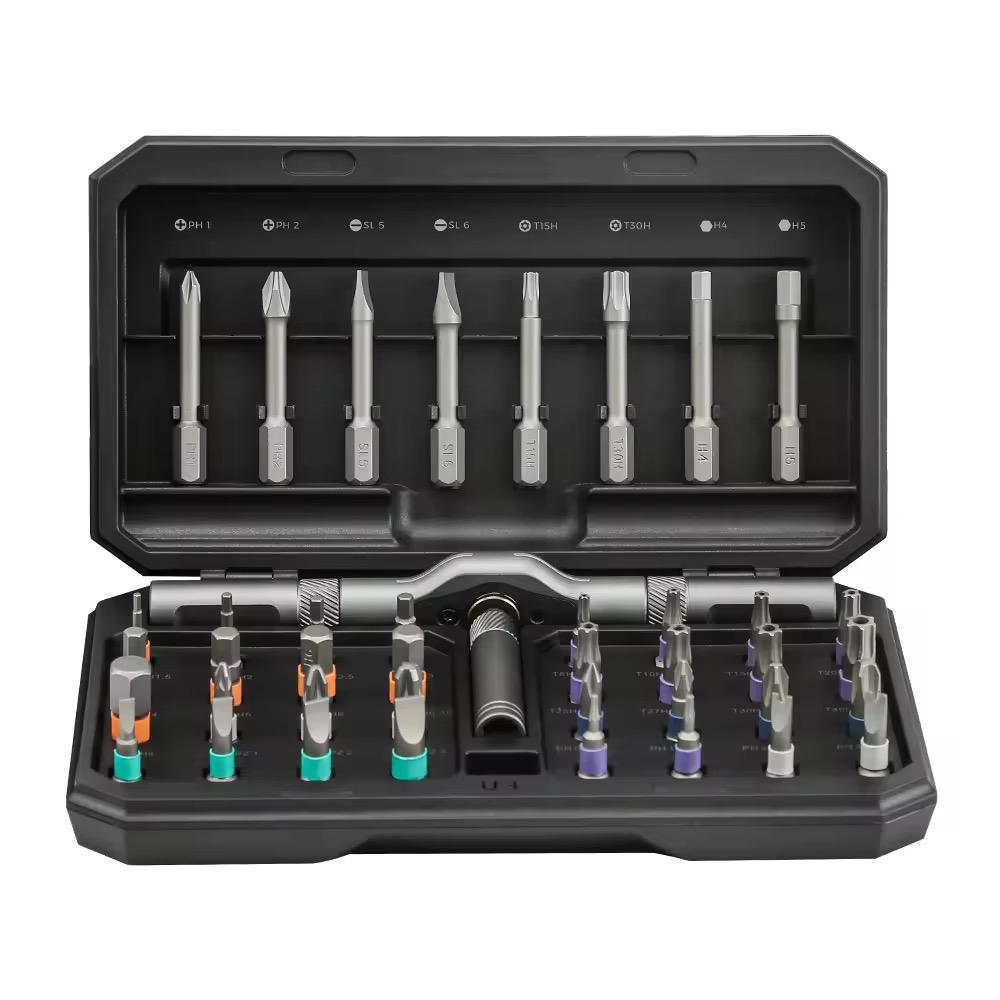 DIY RatchetScrewdriver Set Multi Bit Drive Set with Detachable Ratchet Handle for Compute 42 In 1 Magnetic Screwdriver