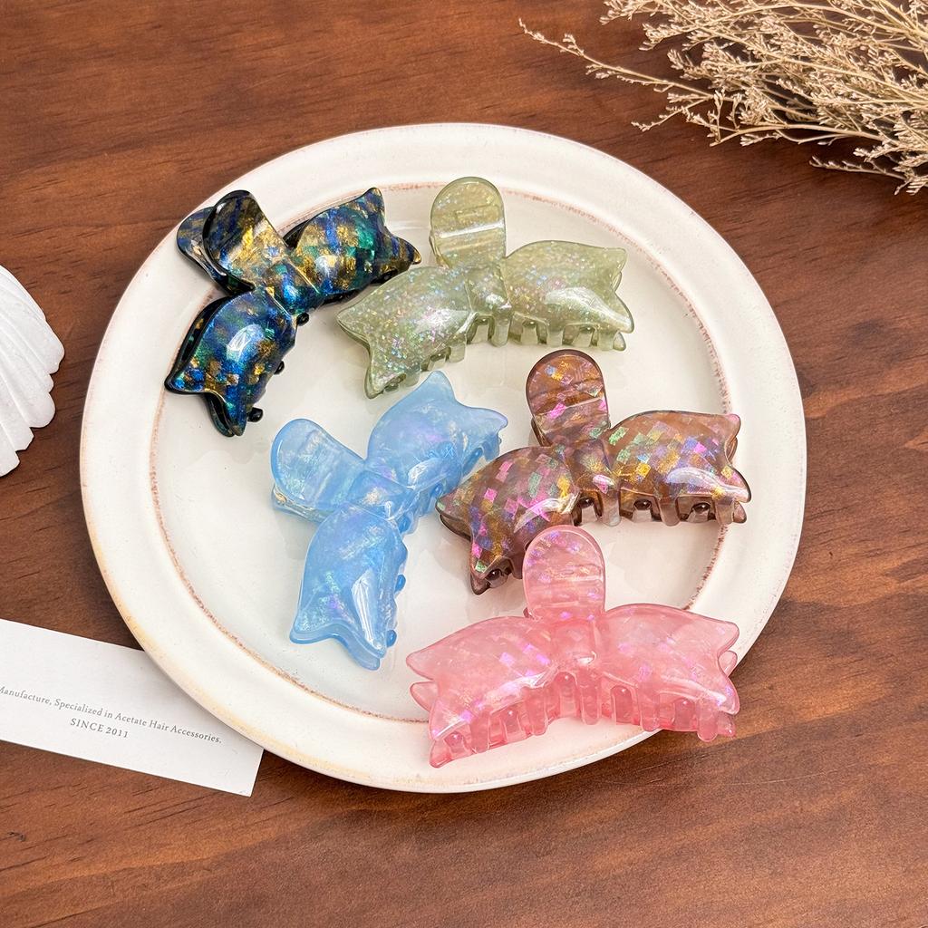 Chic Fashionable And Colorful Bowknot Hair Claw Clip For Stylish Head Accessories