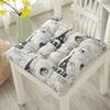 Breathable Cotton Linen Office Chair Cushion - Thickened, Soft, All-Season Pad for Students.