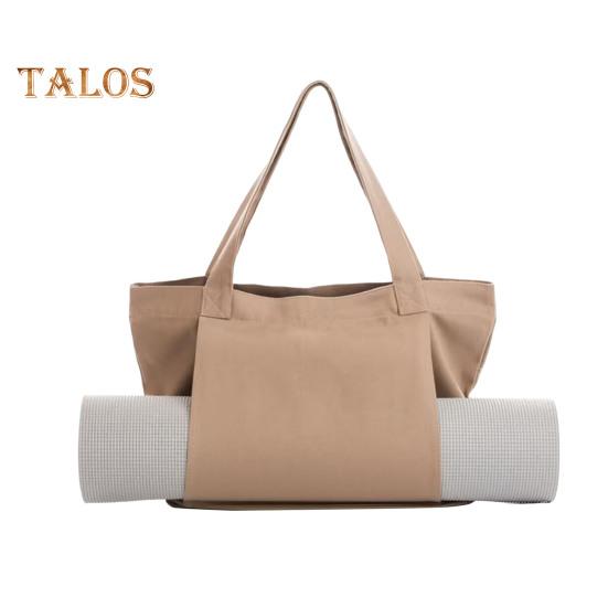 

Сумка для коврика для йоги и пилатеса, многофункциональная, вместительная, холщовая сумка, портативное оборудование для тренировок на открытом воздухе, сумка для переноски на плече абрикосовый