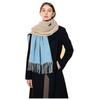 Double-sided heterochrome medium and long shawl women, high-end imitation cashmere scarf, winter atmosphere warm scarf