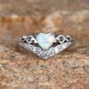 Cushion Cut Square Rainbow White Fire Opal Rings For Women Gold Horse Eye Zircon Charm Leaf Wedding Bands Party Jewelry CZ