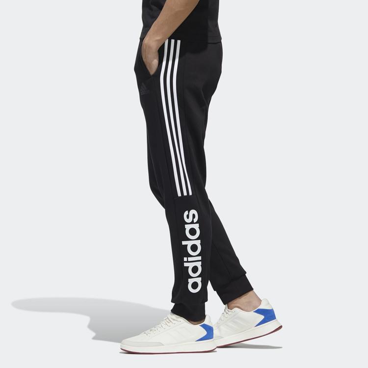 adidas Warm Windproof Loose Fleece-Lined Casual Sports Long Pants Men Bottoms Black GD5473