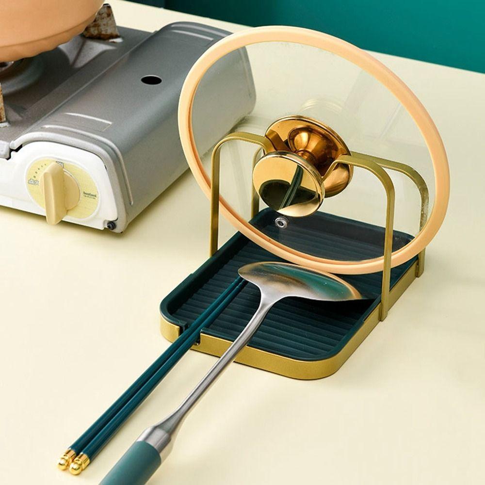Removable Pot Cover Rack Non-Slip Shovel Spoon Rest Multifunctional Cutting Board Rack  Kitchen