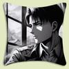 Levi Ackerman Attack On Titan Pillow Covers Cartoon Sofa Decorative Home Double-Sided Printing Short Plush Cute Cushion Cover