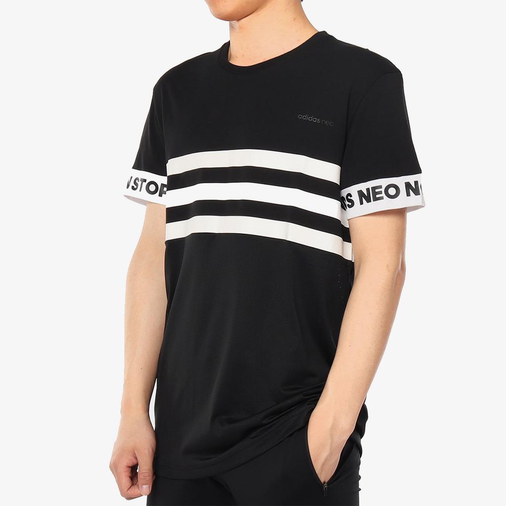 adidas Neo Slogan Short Sleeve T-Shirt Men Tops Black CE1035