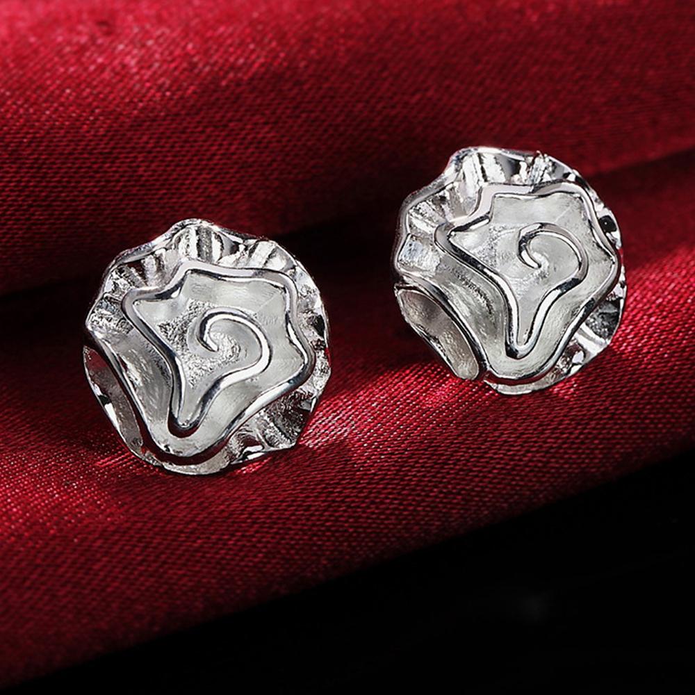 925 Silver Earrings Simple Round Circle Hoop Earrings For Woman Fashion Wedding Engagement Charm Jewelry