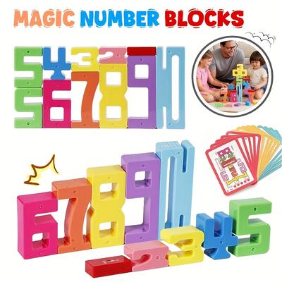 NEW Digital Building Blocks Children's Educational Toys Baby Early Education Large Particle Color Building Block Toys Gift