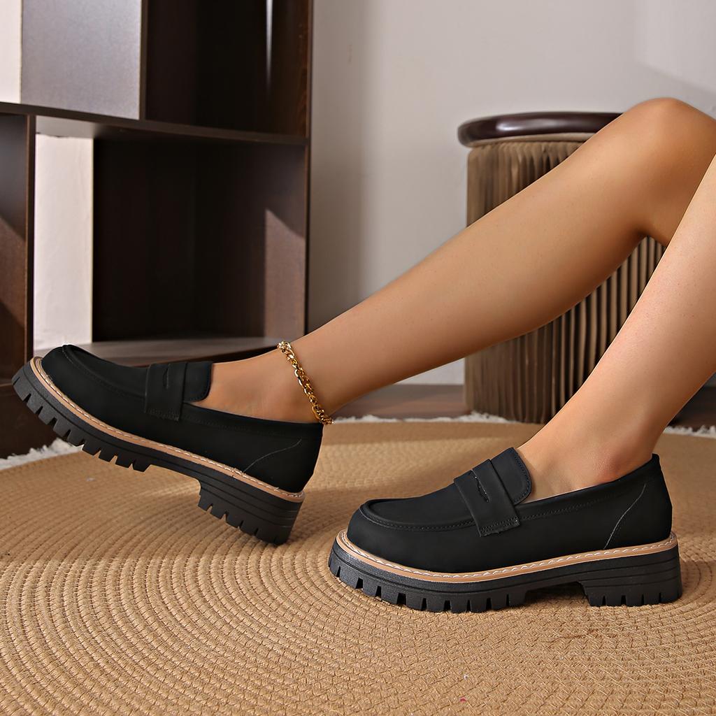 Fashion 2025 Shoes Women Plus Size Loafers Women British Style Platform Shoes Office Ladies Light Casual Designer Shoes Zapatos De Mujer