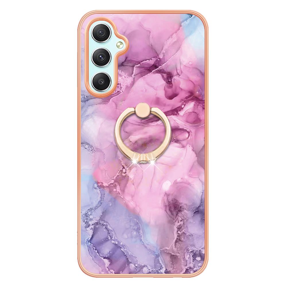 

YB IMD Series-17 Style-E Back Cover for Samsung Galaxy A25 5G (Global) (161.0 x 76.5 x 8.3mm) Marble Pattern TPU Cell Phone Case Rose