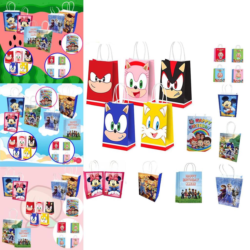 Vibrant Toy Story Portable Paper Bag Disposable Gift Bags For Children's Birthday Parties
