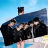 Kpop CORTIS Microfiber Printed Beach Towel Mountain Climbing Yoga Beach Swimming Running Absorbent Soft Towel