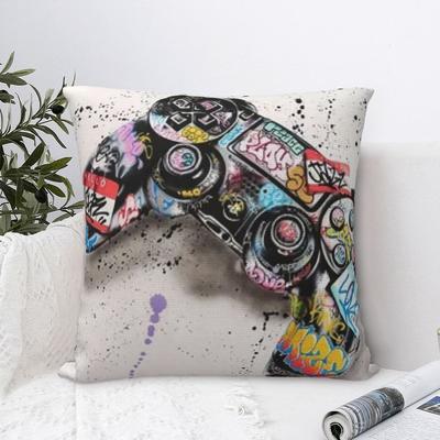 Abstrakte Street Art Tier Graffiti Gamepad Kissenbezug Kissen Komfort Wurfkissen Sofakissen Verwendet für Zuhause Wohnzimmer