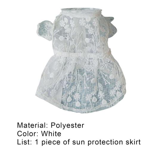 Haine pentru câini Gât rotund Protecție solară Poliester Rochie de prințesă pentru animale de companie pentru vară