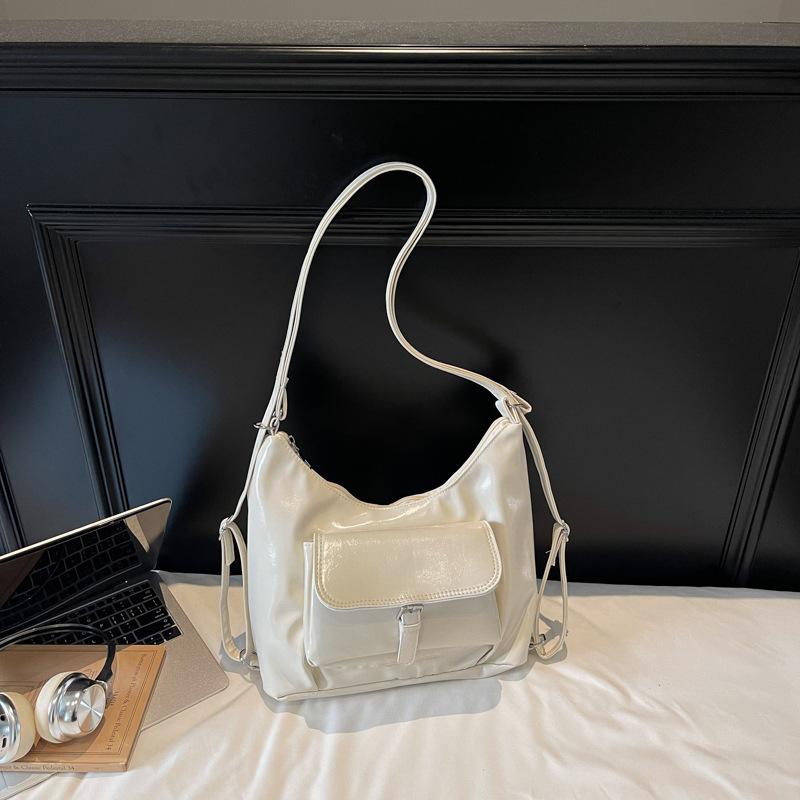 Soft Leather Tote Bag for Women 2026 Minimalist Style Large Capacity Commuter Shoulder Crossbody Bag