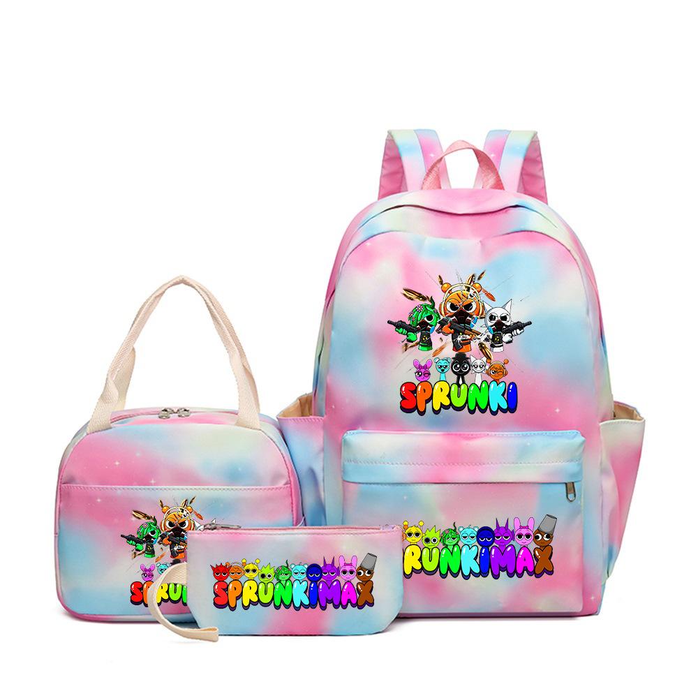 Rhythm Box Student School Bag Children's Backpack Backpack Three-piece Set