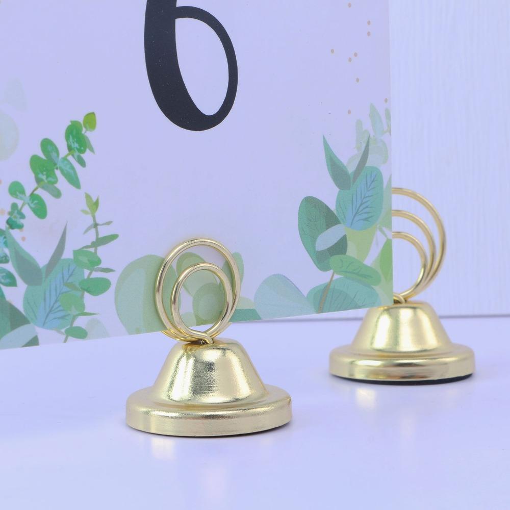 4pcs Picture Stands Stainless Steel Note Holder Elegant Portable Place Card Holder Rustproof Menu Clip Wedding Banquet