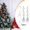 36 Pieces Christmas Ornaments Hanging Crystals Decorative Year Celebration Wreath Winter